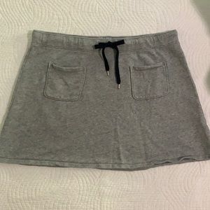 JCrew Terry Pull-On Grey Mini Skirt